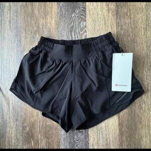 Lululemon Hotty Hot Shorts LR 4” Black Size 8 NWT